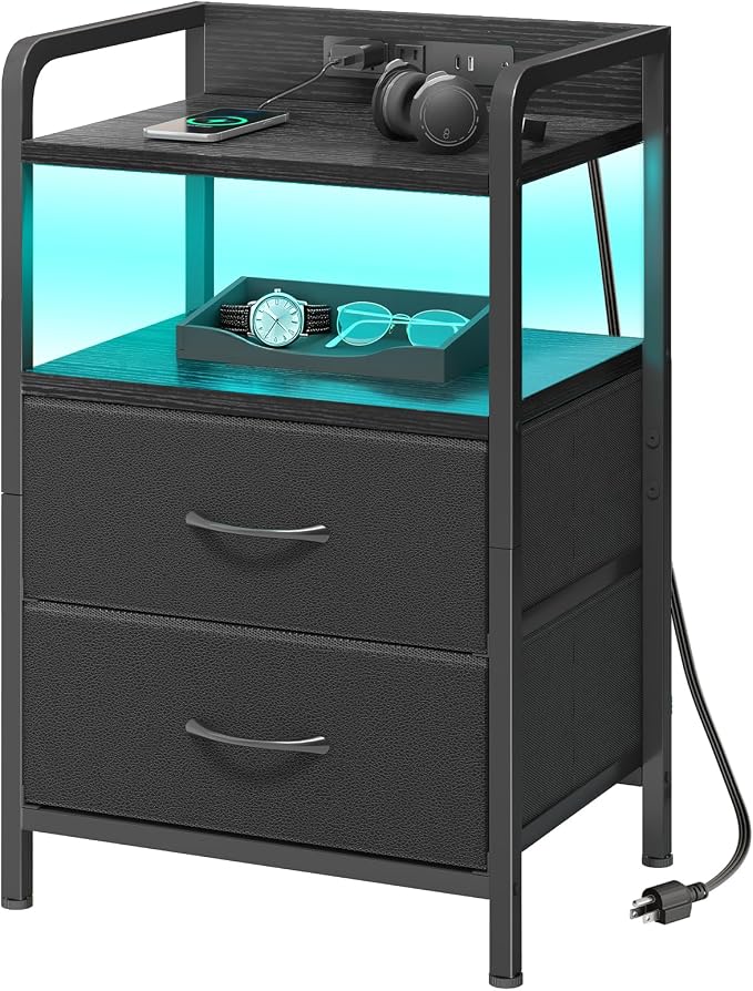 Fixwal Night Stand for Men Bedroom by Fixwal