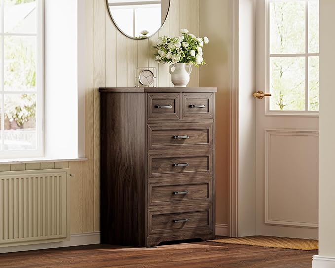 AODK Farmhouse Tall 6 Drawer Dresser - Image 3