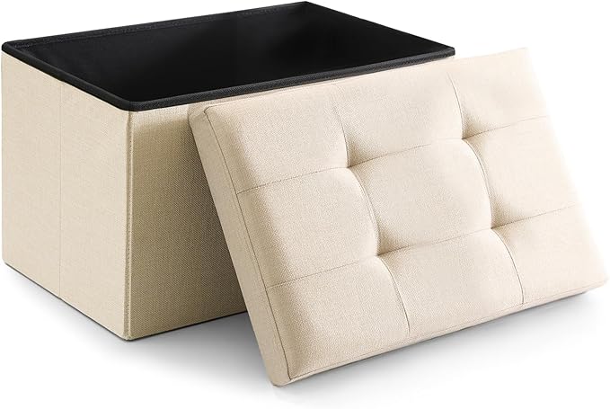 Storage Ottoman Cube Small Footrest Foldable Seat Foot Stools Square Tufted by CUYOCA-MakeYouFeelComfort