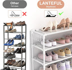 LANTEFUL 10 Tiers Shoe Rack 50 Pairs Large Capacity Tall Shoe Organizer Sturdy - Image 6