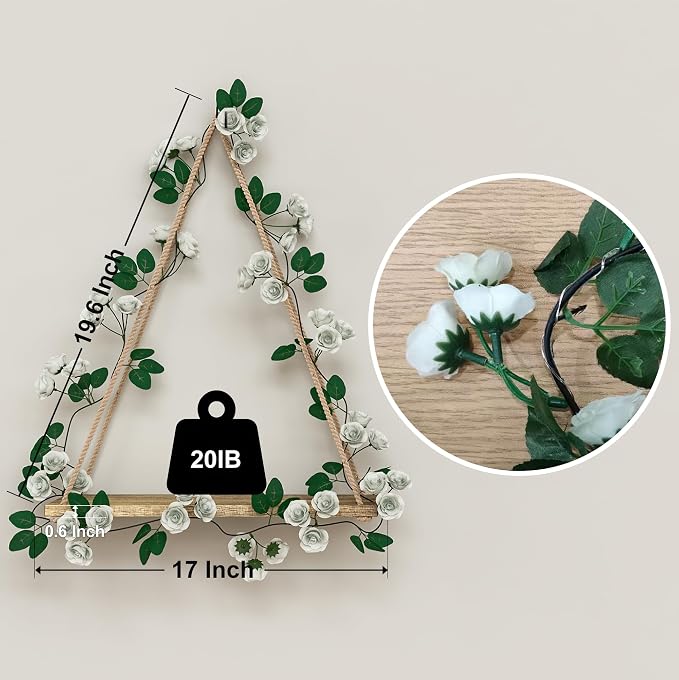 Triple Artificial White Flower Garland - Image 3
