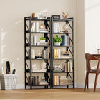 HOOBRO Bookshelf, 6-Tier Industrial Bookcase, Book Shelf Storage Organizer - Image 2