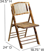 Flash Furniture Folding Bohemian Bamboo Chairs - Image 3