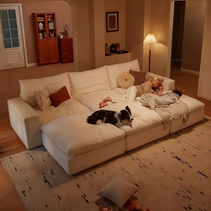 Modular Cloud Sofa, 110.2" Cloud Sectional Couches - Image 9