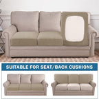 Water Repellent Couch Cushion Cover 3 Pieces Sofa Seat Cushion Covers, Stretch - Image 3