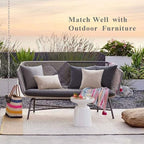 MIULEE Pack of 2 Decorative Outdoor Solid Waterproof Throw Pillow Covers Faux - Image 5