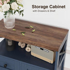 Befrases Farmhouse Blue Storage Cabinet - Image 5