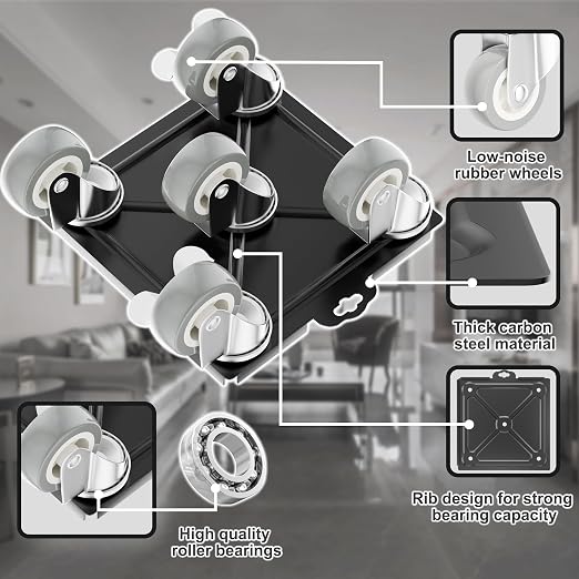 Furniture Dolly Set 5 Wheels Heavy Duty, Furniture Movers - Image 5