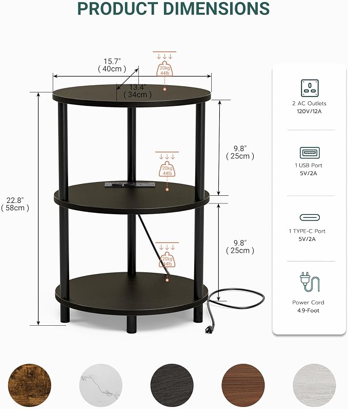 Small Round Side Table - Image 2