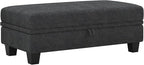 Belffin Fabric Large Ottoman by Belffin