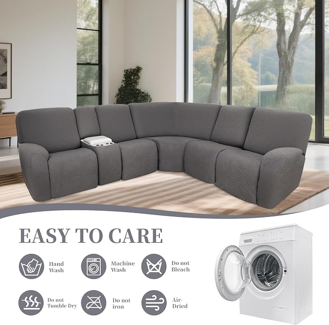 100% Waterproof Sectional Recliner Couch Covers - Image 8