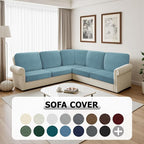 Arfntevss Sectional Couch Covers L Shape Couch Cushion Covers Slipcovers Fitted - Image 7