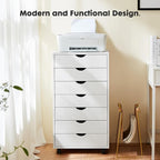 OLIXIS 7 Drawers Rolling File Cabinet, Mobile Under Desk Storage Cabinet - Image 3