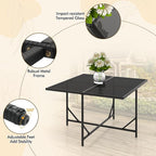 Tangkula 9 Pieces Outdoor Dining Furniture Set, Space-Saving Wicker Rattan - Image 4