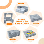 MeMoreCool Modular Kids Play Couch Sofa – Glow-in-the-Dark Star Design - Image 4