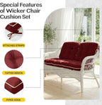 1 MIDDLE ONE Wicker Chair Cushions 3 Pieces Set - Image 5