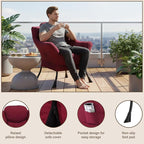 Welnow Lazy Chair for Living Room, Modern Reading Accent Chair - Image 4