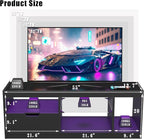 JUMMICO TV Stand, Entertainment Center LED Gaming TV Stand - Image 7