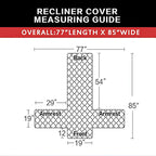 Easy-Going Reversible Couch Cover, Recliner 19 in, Water Resistant Furniture Mat - Image 5