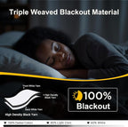 NICETOWN 100% Blackout Window Curtain Panels 63 inch Length - Image 2
