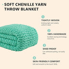 L'AGRATY Chunky Knit Throw Blanket - Image 2