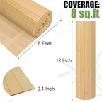 2 Pack Bamboo Wall Panel for Interior Wall Decor, Renewable Pole Wrap - Image 2