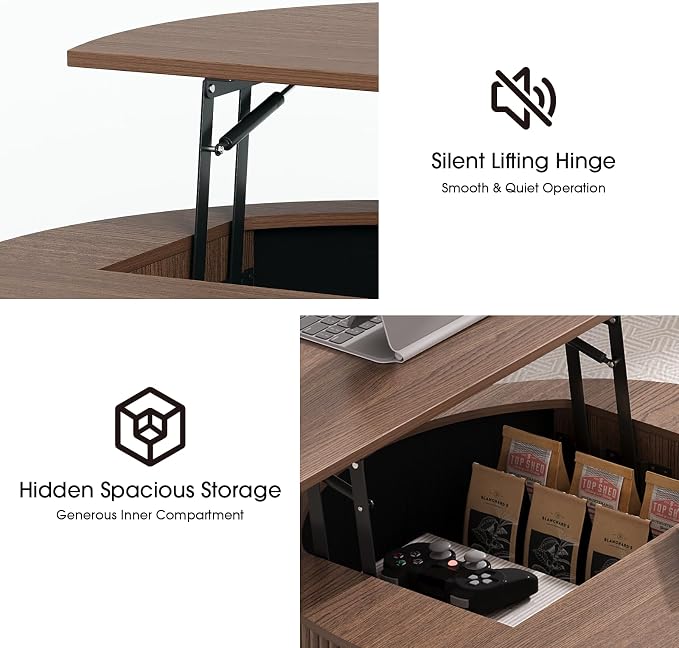 SULIVES Round Coffee Table - Image 4