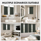 MIULEE Set of 4 Dark Mallard 45 Inch Short Blackout Kitchen Window Curtains | - Image 5