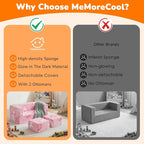 MeMoreCool Modular Kids Couch, Glow Play Toddler Couch - Image 8