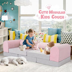 Modular Kids Play Sofa Multifunctional Kids Sofa Convertible Foam Floor Mat - Image 3