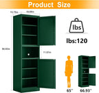Ckzbx Tall Narrow Storage Cabinet 66.93" H Tall Bathroom Cabinet Metal Pantry - Image 3