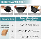 24 Pcs Chair Leg Floor Protectors Square - Image 5