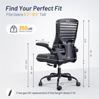 Office Desk Chair for Long Hours & Lower Back Pain Relief – 4“ Thick Molded - Image 3
