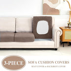 LA MEACK Couch Cushion Covers Seat Cushion Cover Stretch Couch Cover Separate - Image 3
