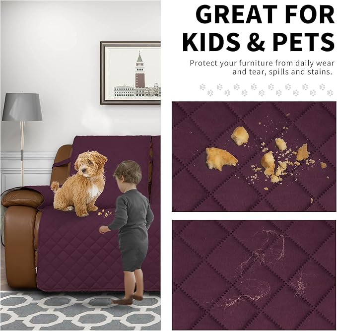 Easy-Going Oversized Loveseat Recliner Cover, Reversible Couch Cover - Image 8