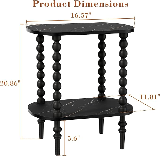 2-Tier Side Table, Small End Table - Image 3