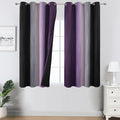 Black and Purple Ombre Blackout Curtains 54 Inch Length | Room Darkening by ESTELARTEXTILER