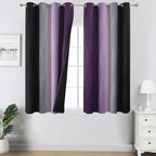 Black and Purple Ombre Blackout Curtains 54 Inch Length | Room Darkening by ESTELARTEXTILER