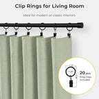 INOVADAY Sage Green Curtains 100% Blackout Curtains - Image 4