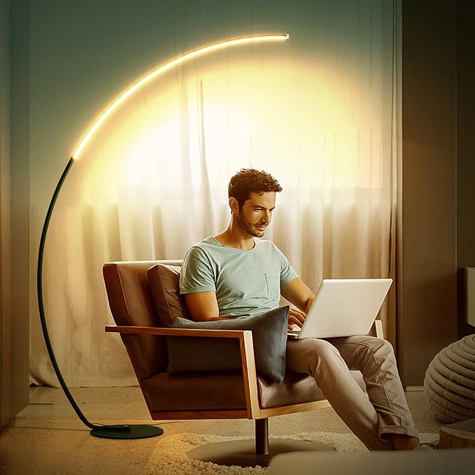 NUÜR Arc Floor Lamp, Arched Bright Floor Lamps - Image 4