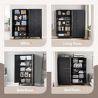 Yizosh Metal Pantry Cabinet, Tall Kitchen Pantry Storage Cabinet - Image 5