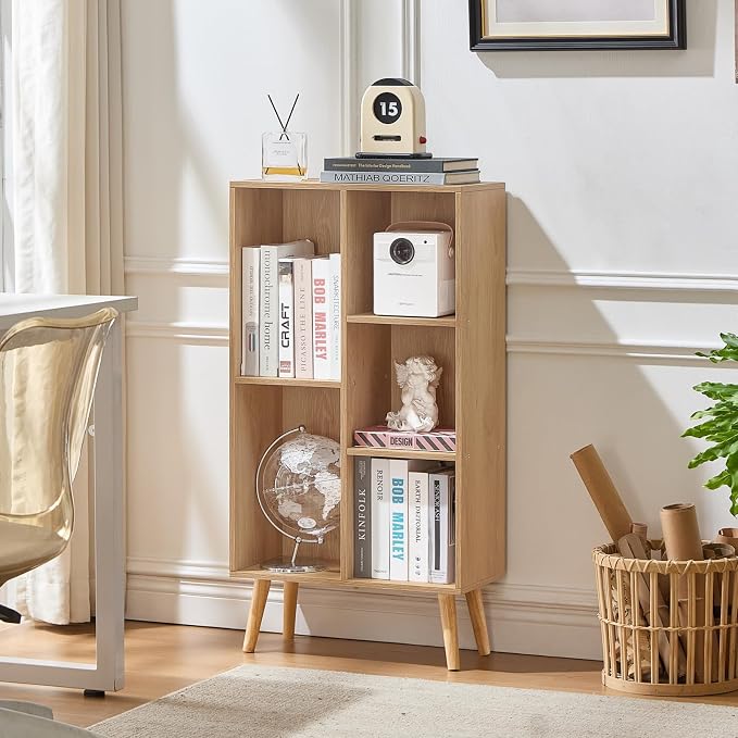 LEYAOYAO 5 Cube Bookshelf 3-Tier Bookcase - Image 3