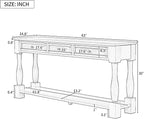 Knocbel 64 Inch Long Antique Entry Console Table - Image 2