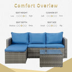 JAMFLY 3-Piece Outdoor Sectional Sofa Set - Image 7