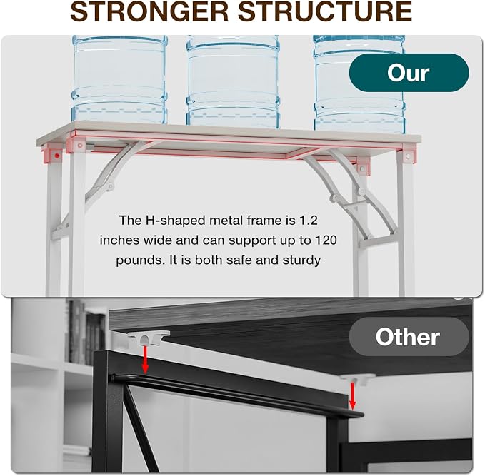 TEMI Small Computer Desk Folding Table - Image 5