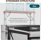 TEMI Small Computer Desk Folding Table - Image 5