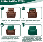 Cupuamon Recliner Chair Covers, Lazy Boy Recliner Covers Stretch Reclining - Image 6