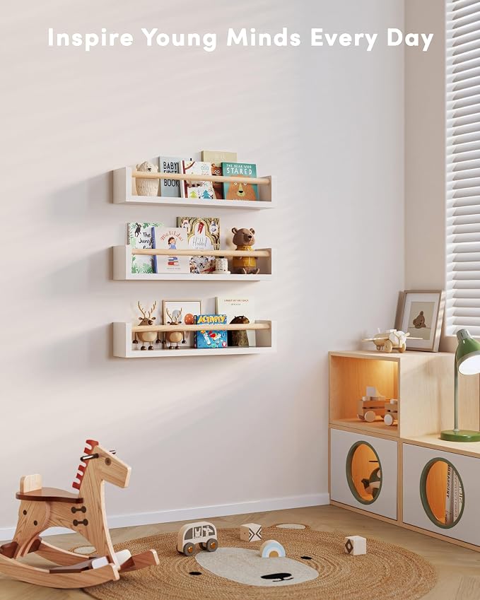 G&W Gruwald Nursery Book Shelves, Wall Bookshelf, Book Shelf - Image 6