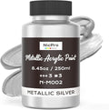 Nicpro Metallic Silver Acrylic Paint, 8.45oz/250ml Silver Leaf Paint, Non Toxic by Nicpro