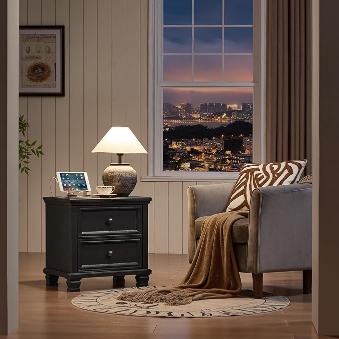 SAVOR LIFE Farmhouse Nightstand - Image 4
